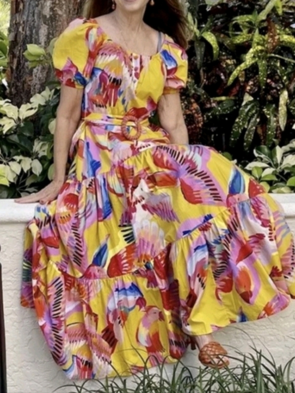 NWT FARM RIO | $230 Neon Macaws Maxi Dress